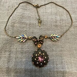 Vintage Betsey Johnson Multicolor Pendant Necklace